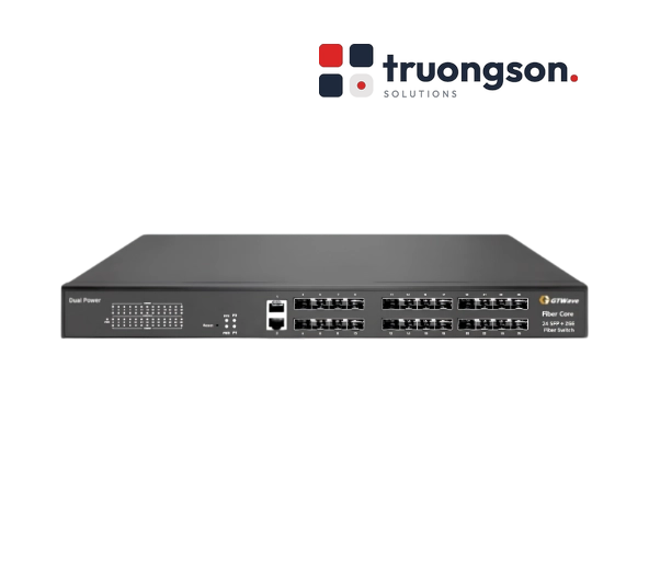 Network Switch 2 Cổng RJ45 + 24 Cổng Quang SFP GTWave Non-China, NDAA GTW-N02UE